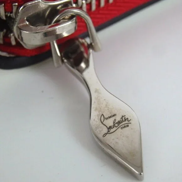 Authentic Christian Louboutin PANETTONE PARIS LOVE Zip Around purse PVC [Used] - Picture 10 of 16